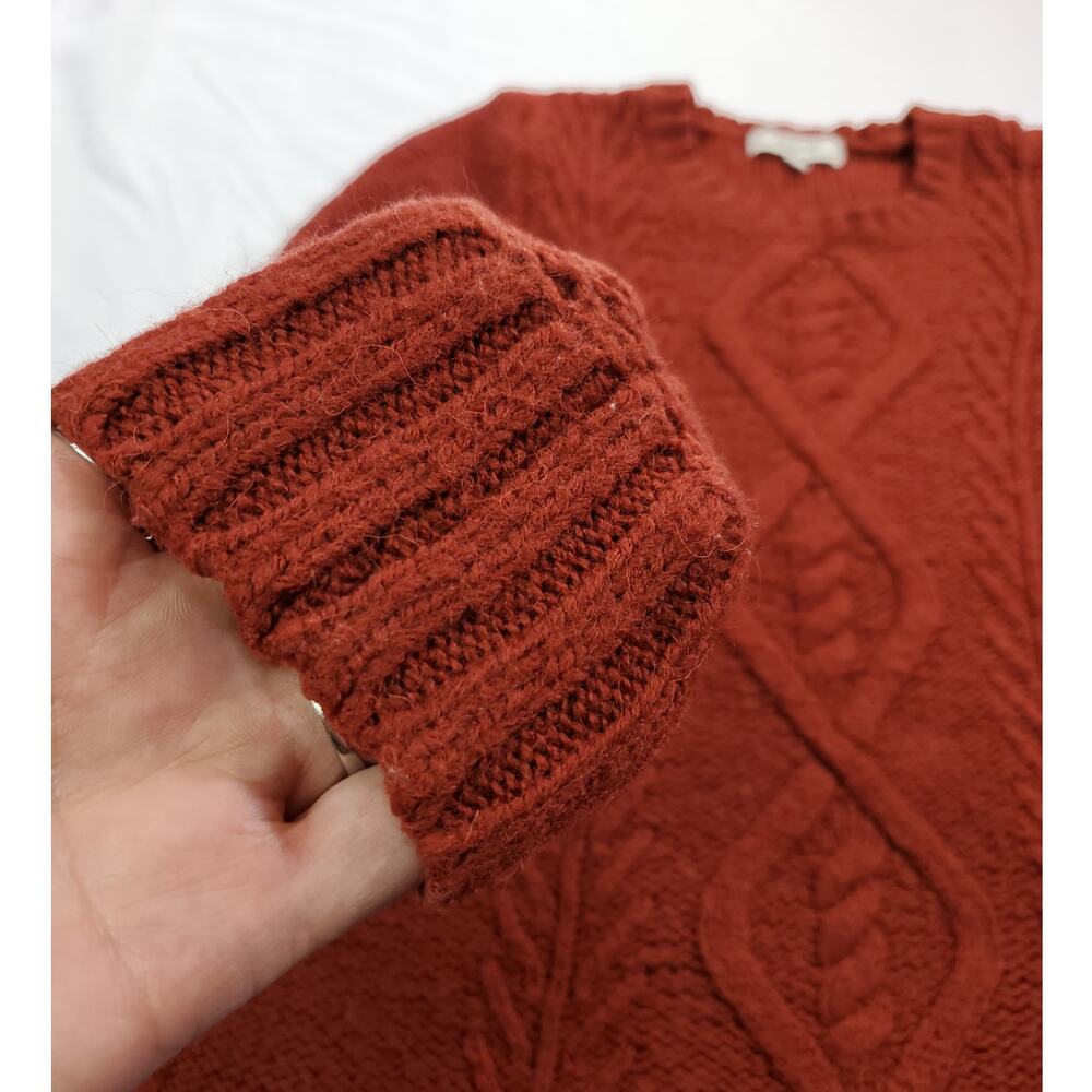 Madewell | Firelight Wool & Alpaca Blend Pullover Cable Sweater | Size XS - Picture 6 of 10